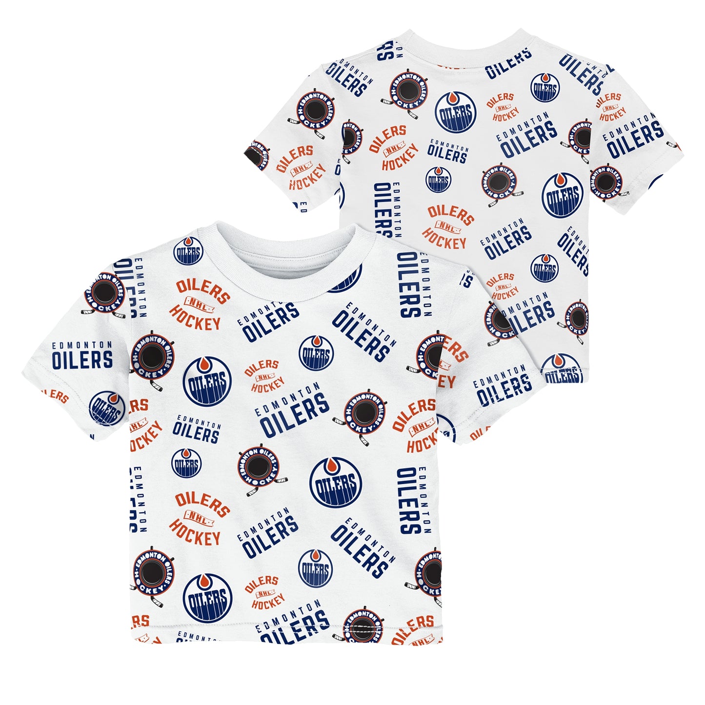 Edmonton Oilers Toddler Run Down Short Sleeve T-Shirt