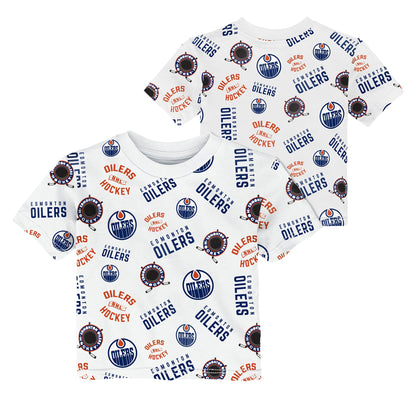 Edmonton Oilers Toddler Run Down Short Sleeve T-Shirt
