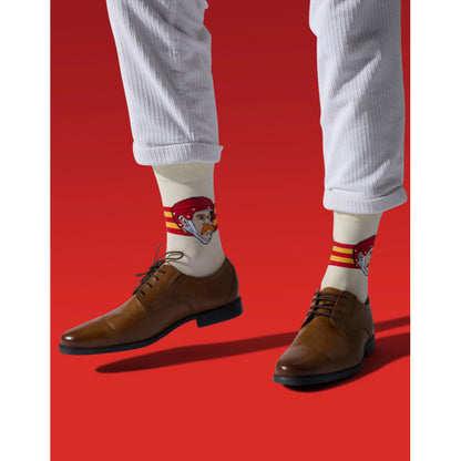 MAJOR LEAGUE SOCKS CALGARY FLAMES LANNY MCDONALD RETRO SOCKS
