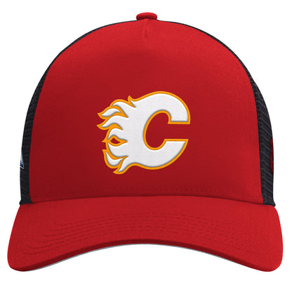 Starter Calgary Flames Team Trailer Red Snapback Hat