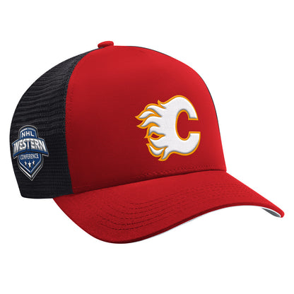 Starter Calgary Flames Team Trailer Red Snapback Hat