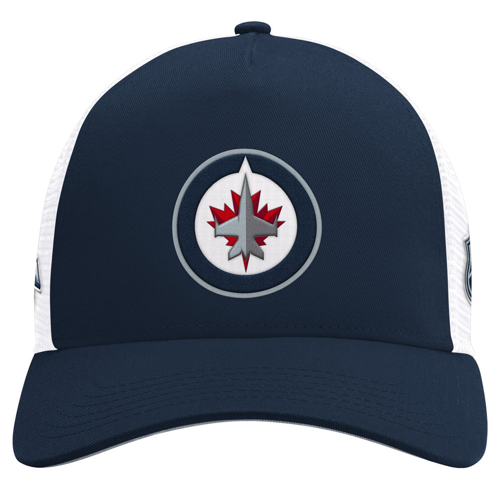Starter Winnipeg Jets Team Trailer Navy Snapback Hat