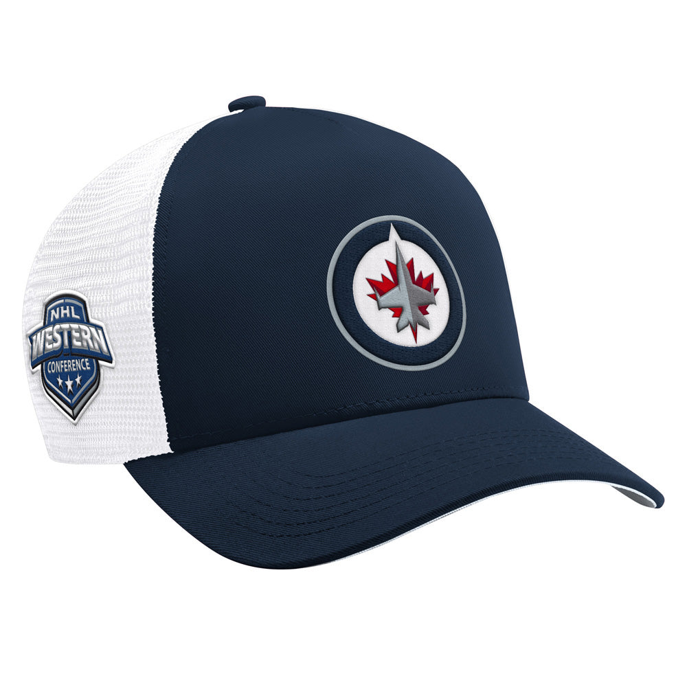 Starter Winnipeg Jets Team Trailer Navy Snapback Hat