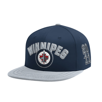 Starter Winnipeg Jets Locker Room Navy Snapback Hat
