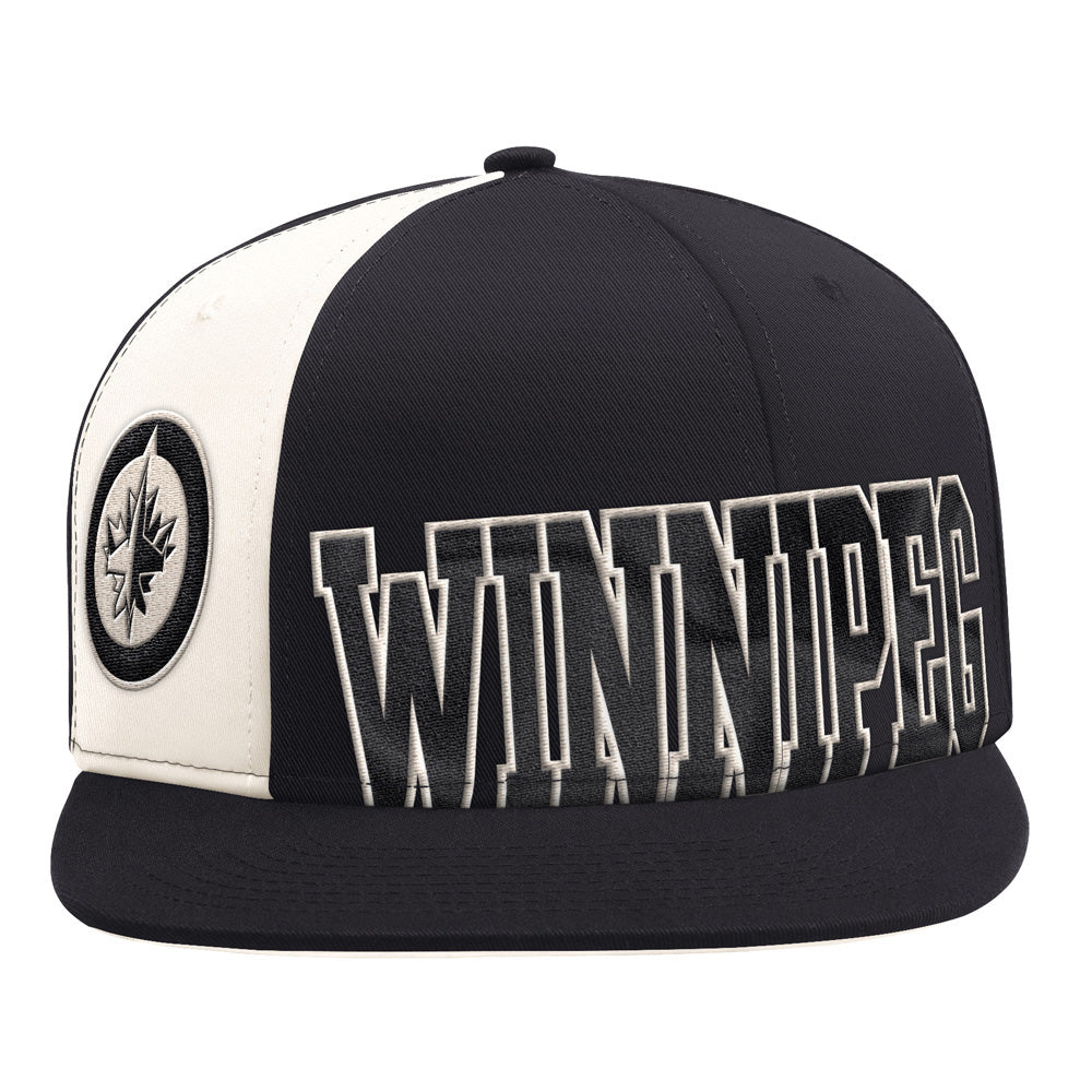 Starter Winnipeg Jets Offset Black Snapback Hat