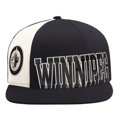 Starter Winnipeg Jets Offset Black Snapback Hat