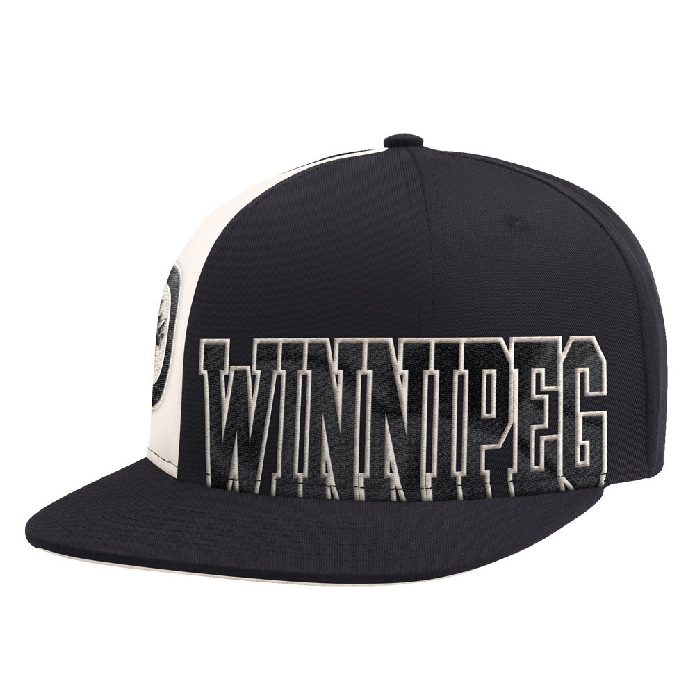 Starter Winnipeg Jets Offset Black Snapback Hat