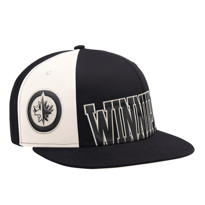 Starter Winnipeg Jets Offset Black Snapback Hat