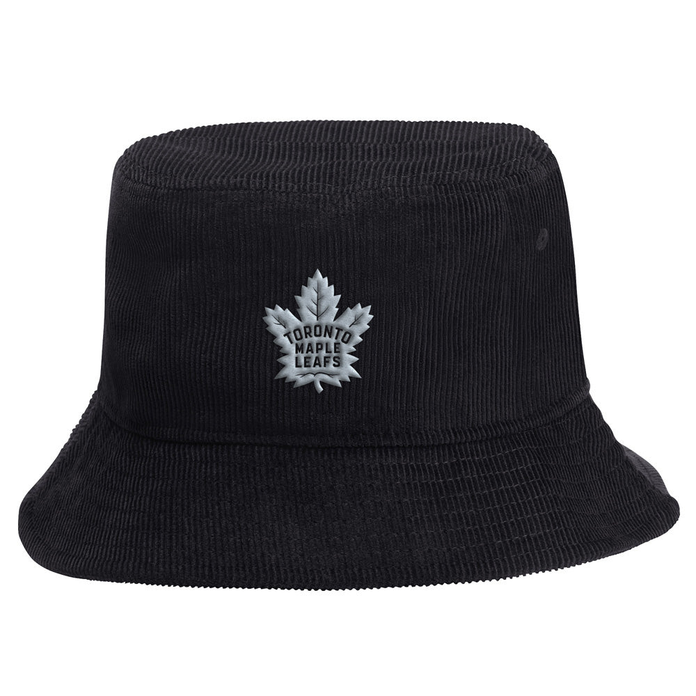 Toronto Maple Leafs Corduroy Bucket Hat - Black
