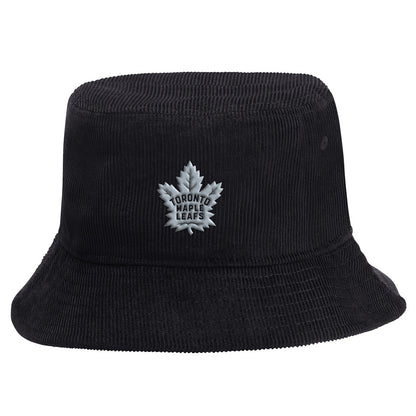 Toronto Maple Leafs Corduroy Bucket Hat - Black