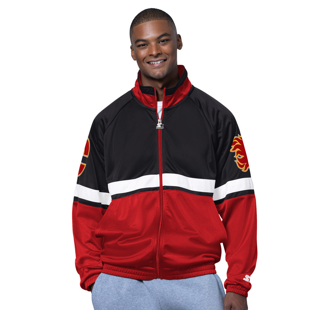 Starter Calgary Flames Veteran Men's Red Track Jacket