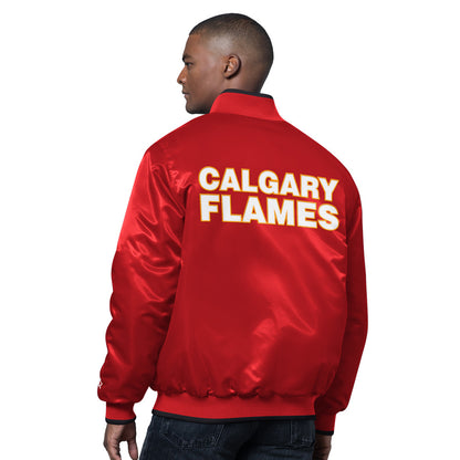 Starter Calgary Flames Ambassador Men's Red Varsity Jacket