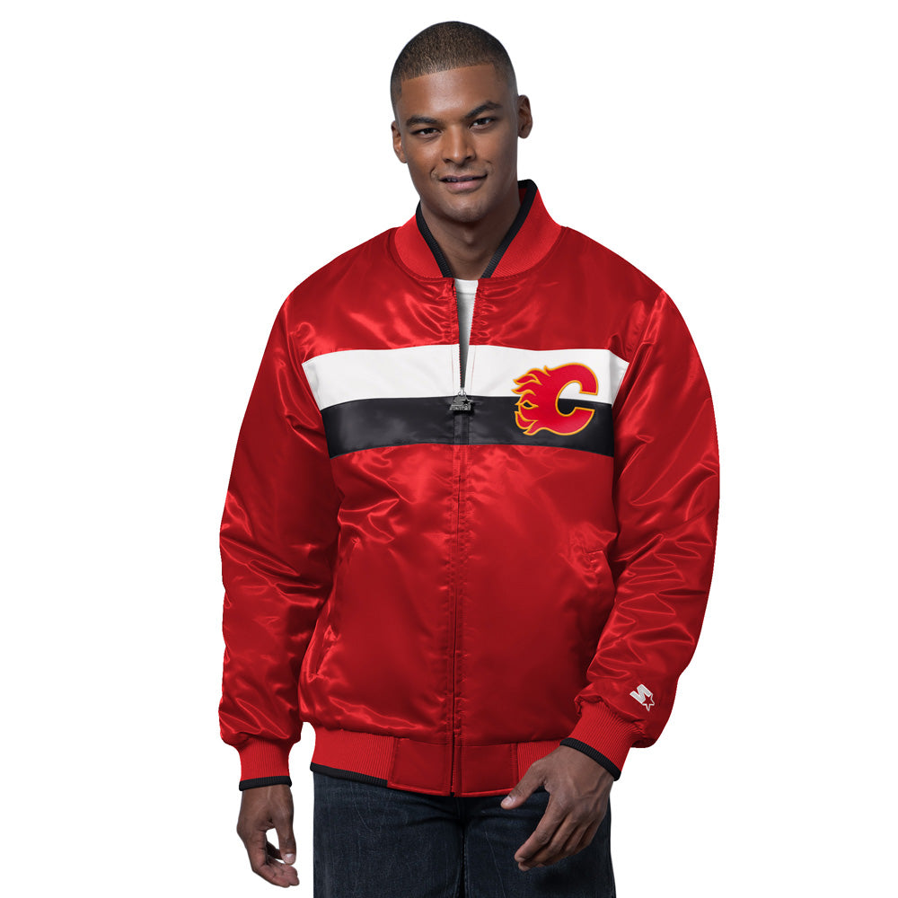 Starter Calgary Flames Ambassador Men's Red Varsity Jacket