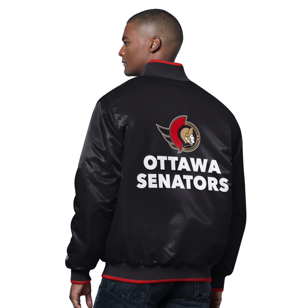 Starter Ottawa Senators Ambassador Men's Black Varsity Jacket