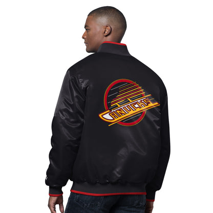 Starter Vancouver Canucks Ambassador Men's Black Varsity Jacket