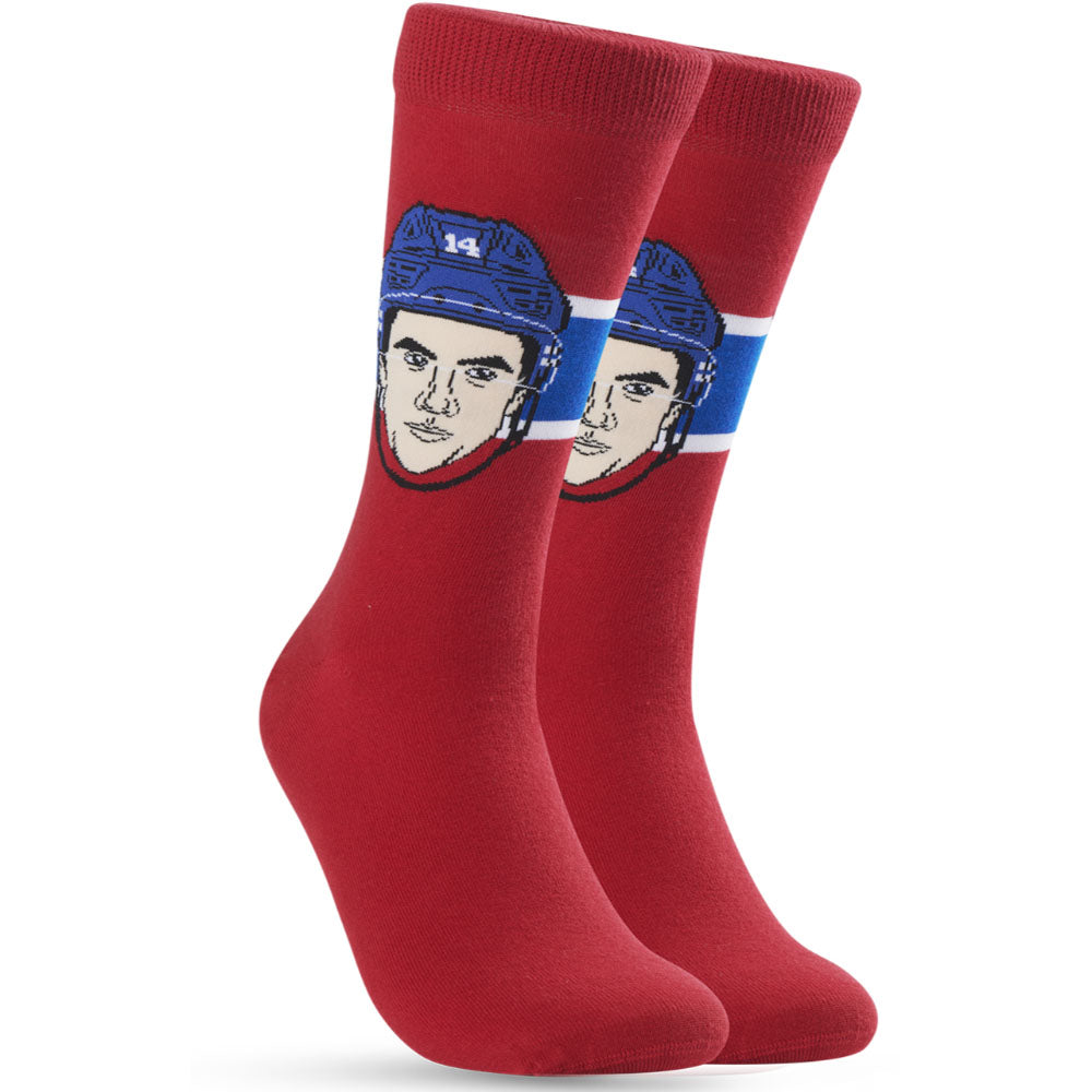 Major League Socks Montreal Canadiens Nick Suzuki Red Socks
