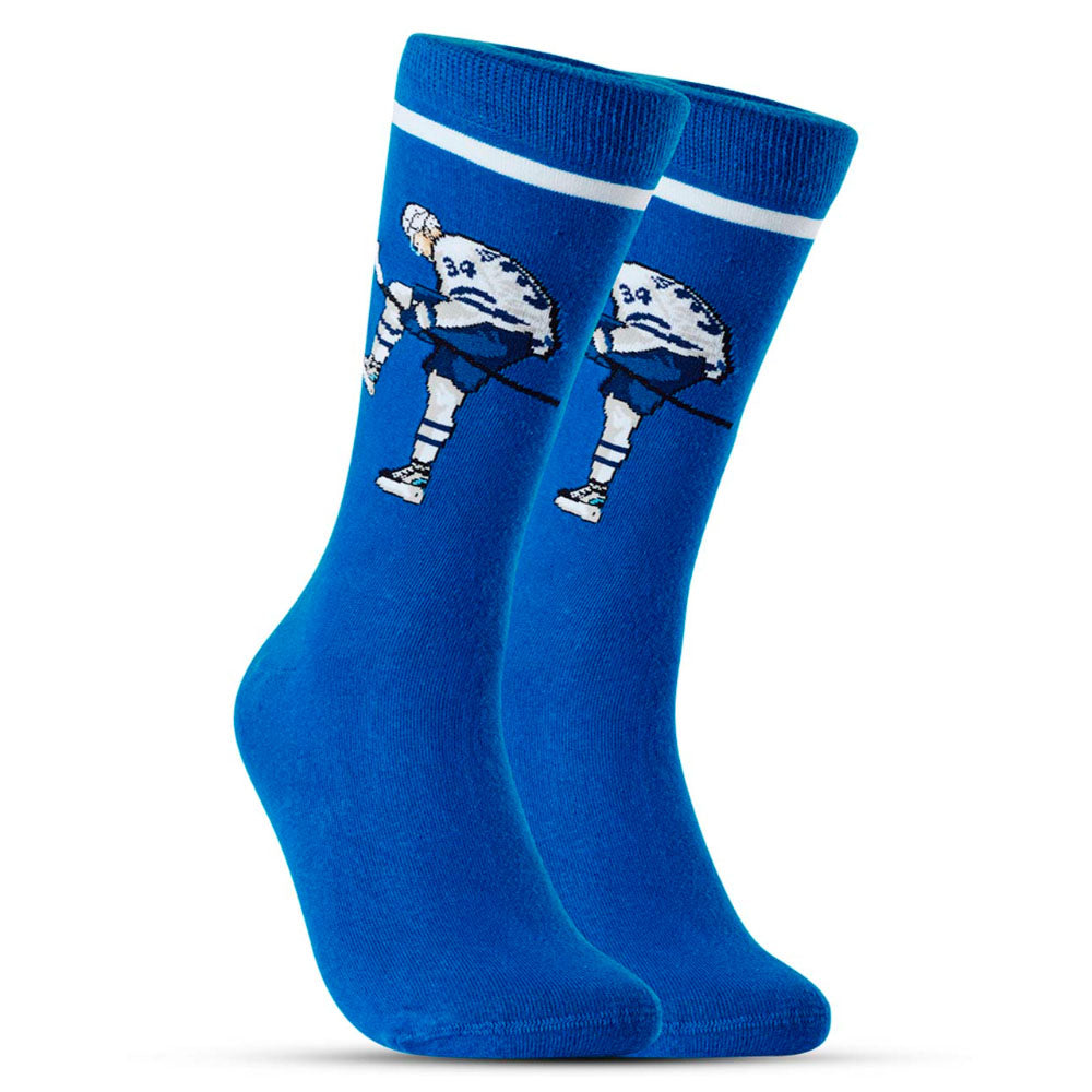 Major League Socks Toronto Maple Leafs Auston Matthews Celly Blue Socks