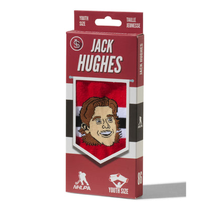 Major League Socks New Jersey Devils Jack Hughes Youth Red Socks