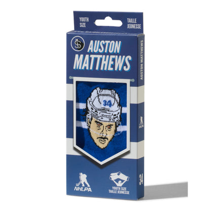 Major League Socks Toronto Maple Leafs Auston Matthews Youth Blue Socks