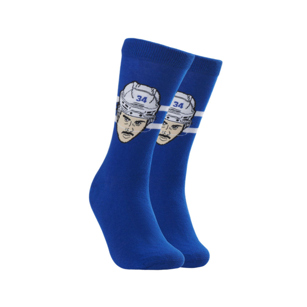 Major League Socks Toronto Maple Leafs Auston Matthews Youth Blue Socks