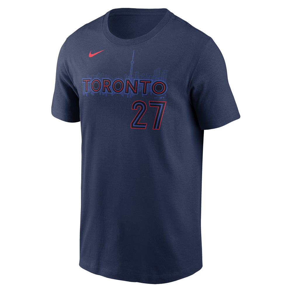 NIKE TORONTO BLUE JAYS VLADIMIR GUERRERO JR. 2024 CITY CONNECT NAME AND NUMBER T SHIRT