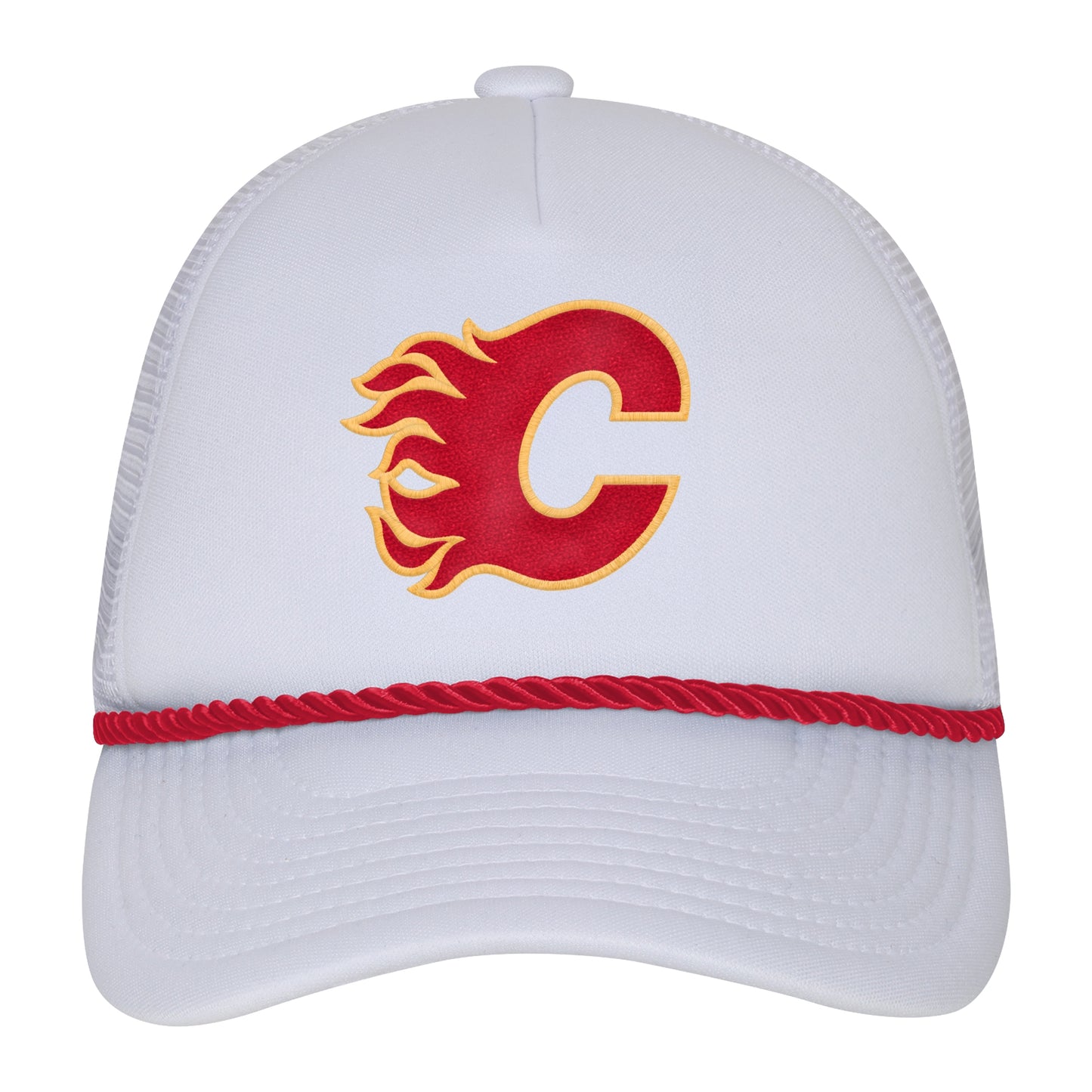 Youth Calgary Flames Fresh Trucker Hat White