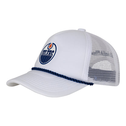 Youth Edmonton Oilers Fresh Trucker Hat White