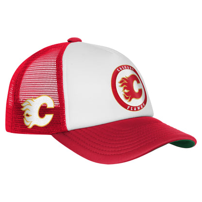 Youth Calgary Flames Mascot Trucker Hat - Red