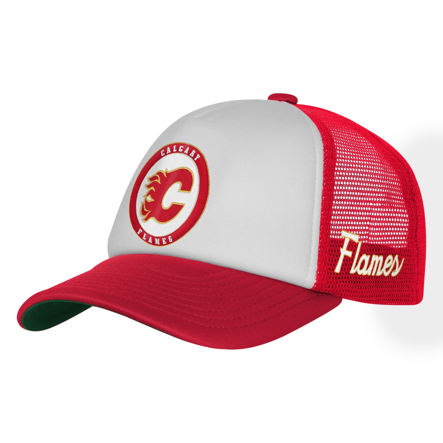 Youth Calgary Flames Mascot Trucker Hat - Red