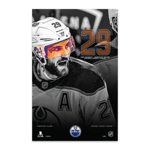 Edmonton Oilers Player Poster Plaque 22"X 34" Leon Draisaitl