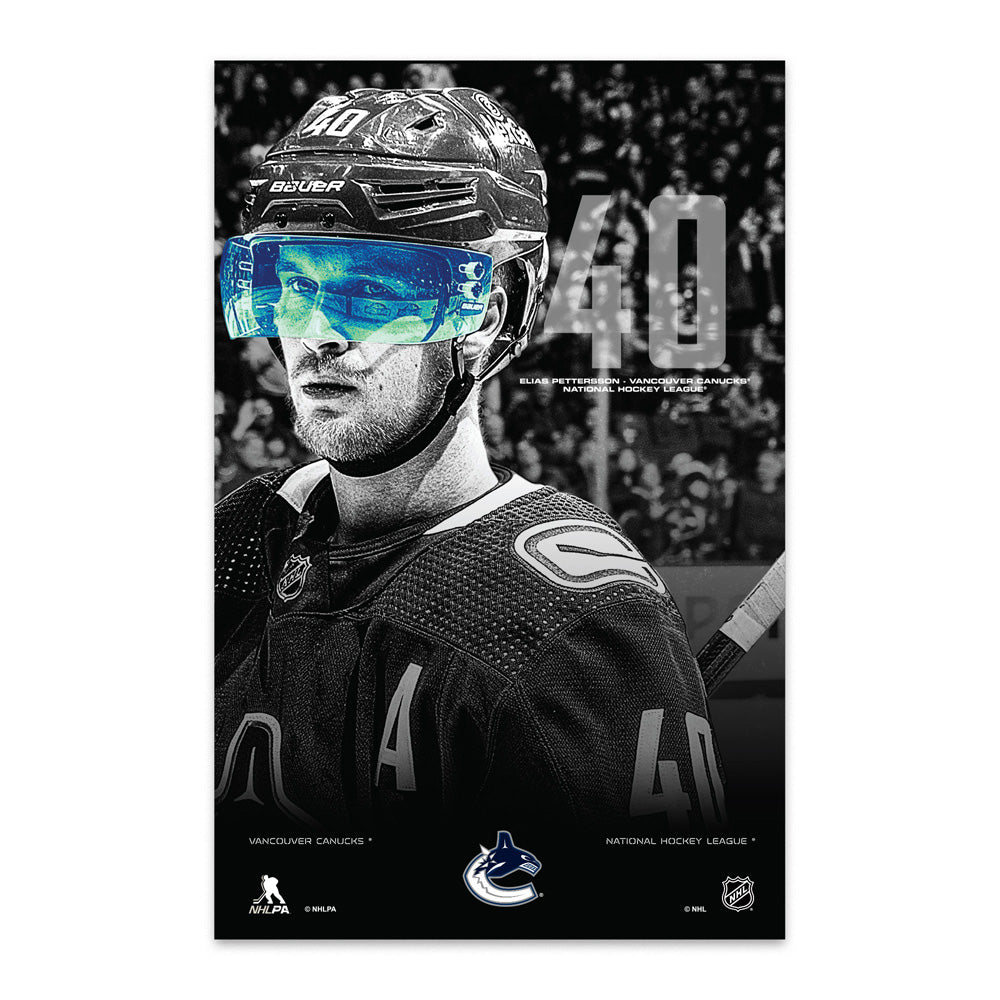 Vancouver Canucks Elias Pettersson Player Poster Plaque