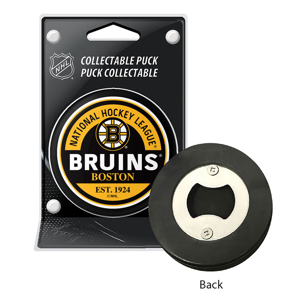 Boston Bruins Puck Bottle Opener