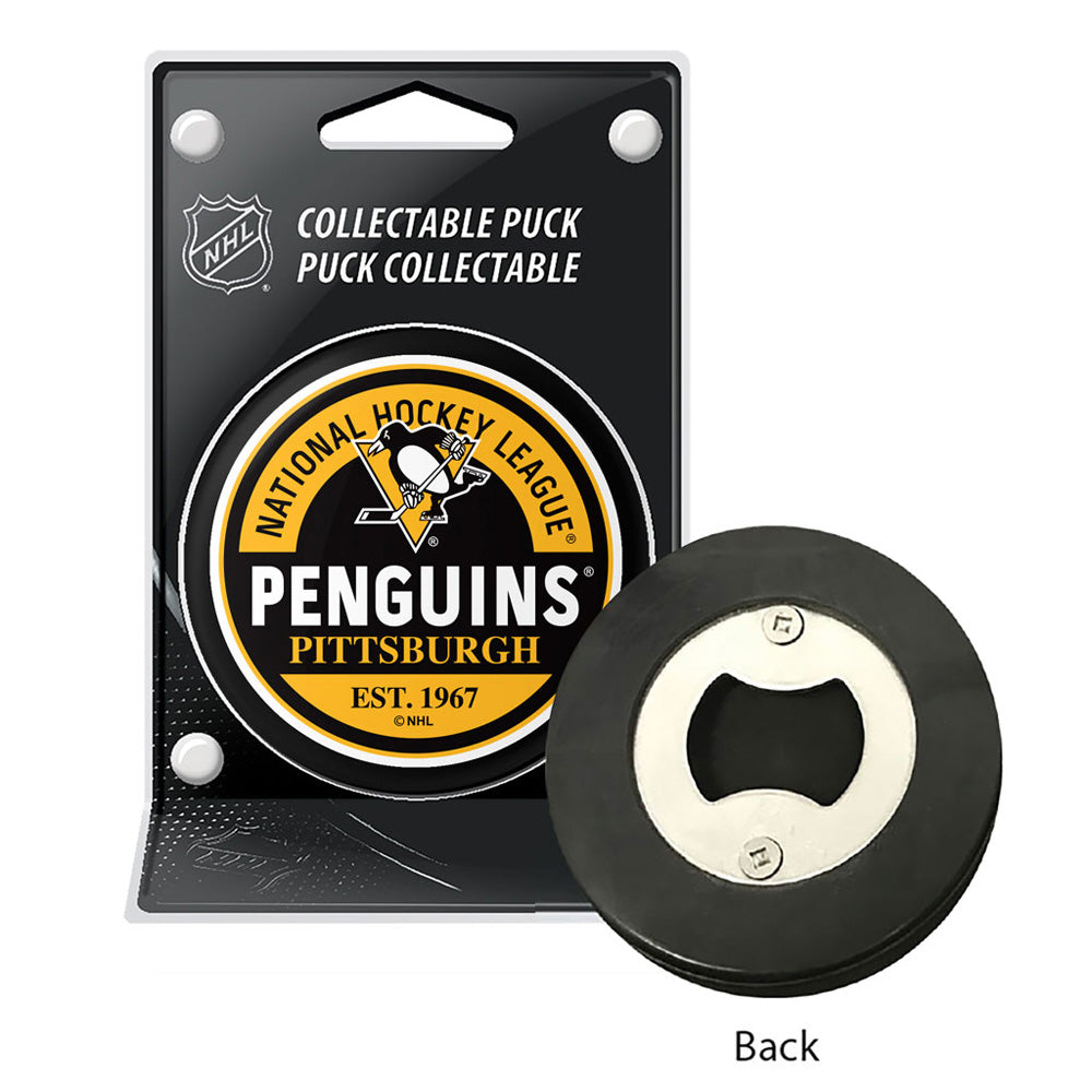 Pittsburgh Penguins Puck Bottle Opener