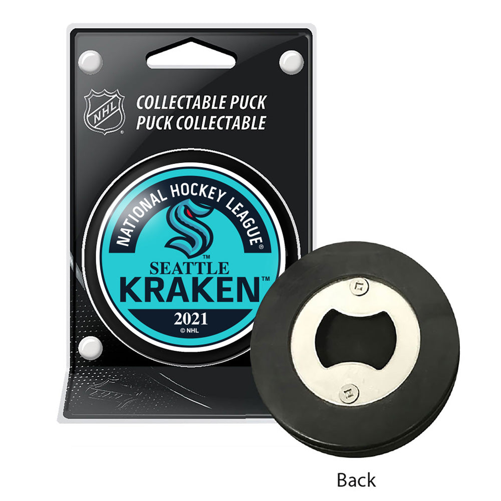 Seattle Kraken Puck Bottle Opener