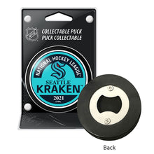 Seattle Kraken Puck Bottle Opener