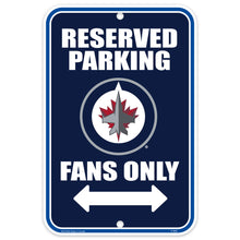 WINNIPEG JETS 10X15 PARKING SIGN