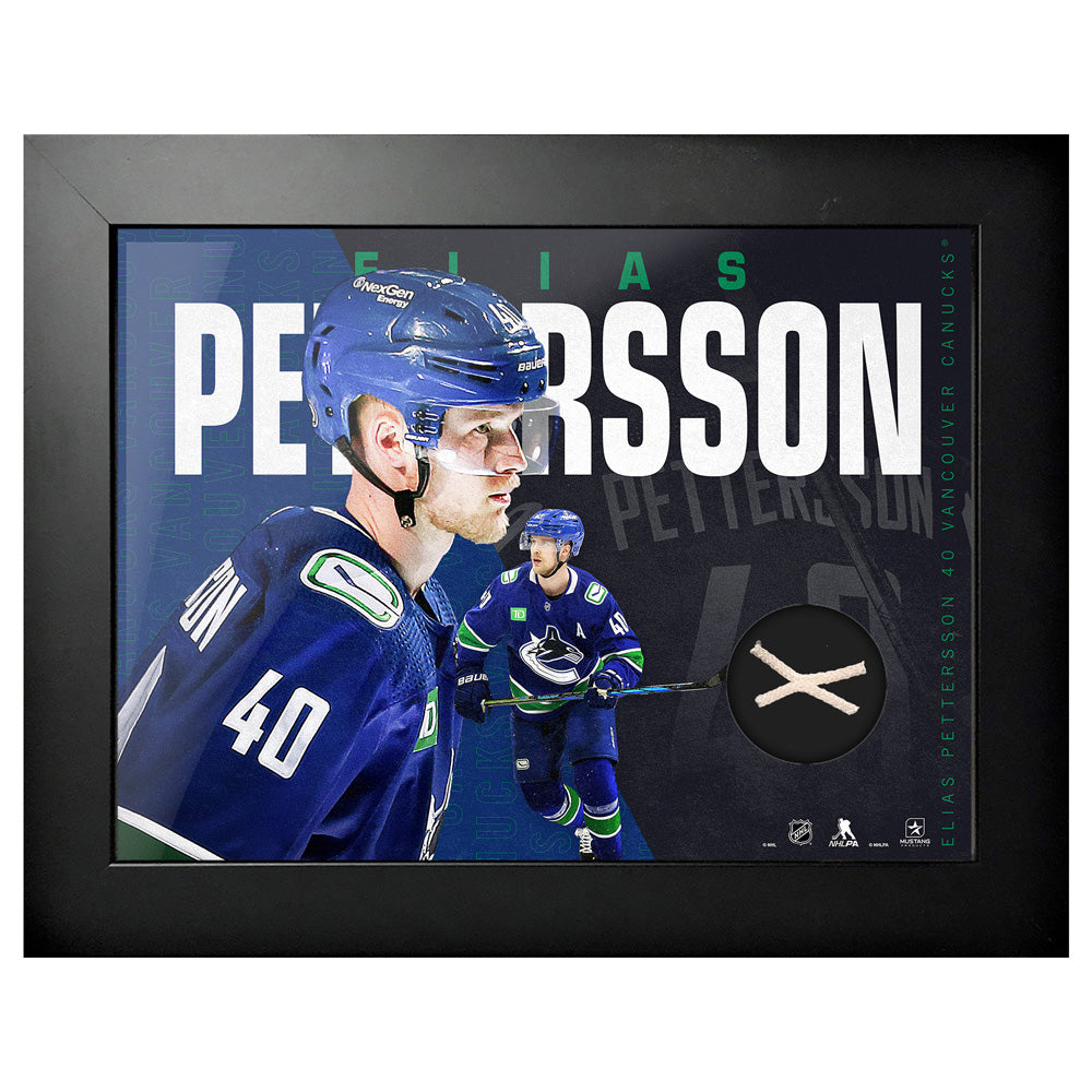 VANCOUVER CANUCKS ELIAS PETTERSSON 14"X18" NET FRAMED ART
