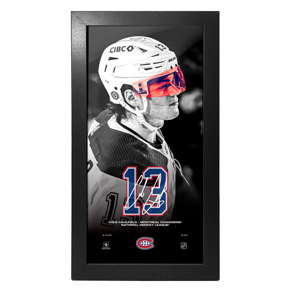 Montreal Canadiens Cole Caufield Neon Player Picture Frame 6X13.75
