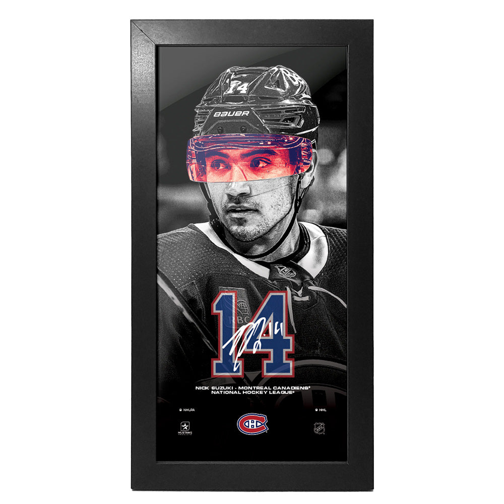 Montreal Canadiens Nick Suzuki Neon Player Picture Frame 6X13.75