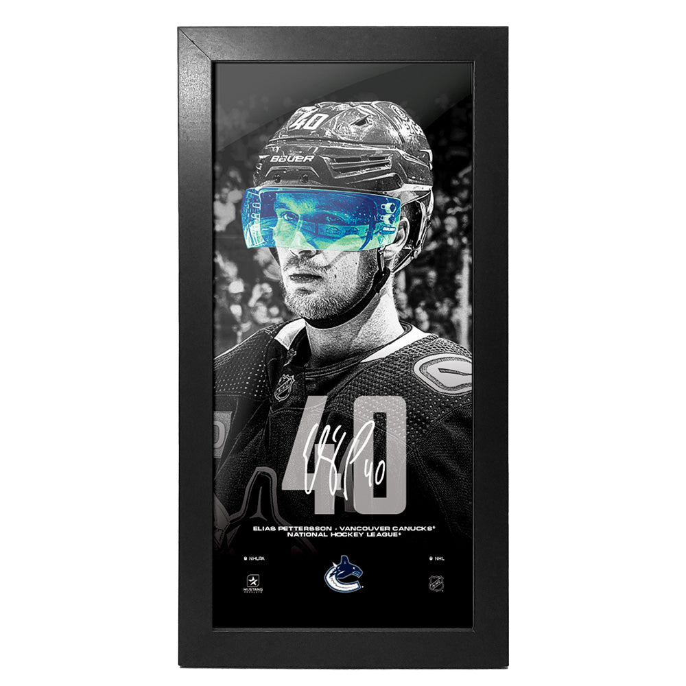 Vancouver Canucks Elias Pettersson Neon Player Picture Frame 6X13.75