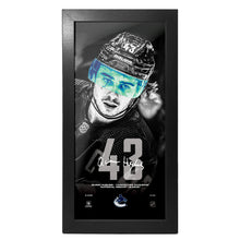 Vancouver Canucks Quinn Hughes Neon Player Picture Frame 6 X 13.75