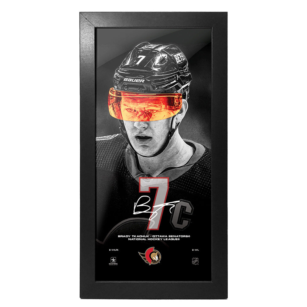 Ottawa Senators Tkachuk Neon Player Picture Frame 6 X 13.75