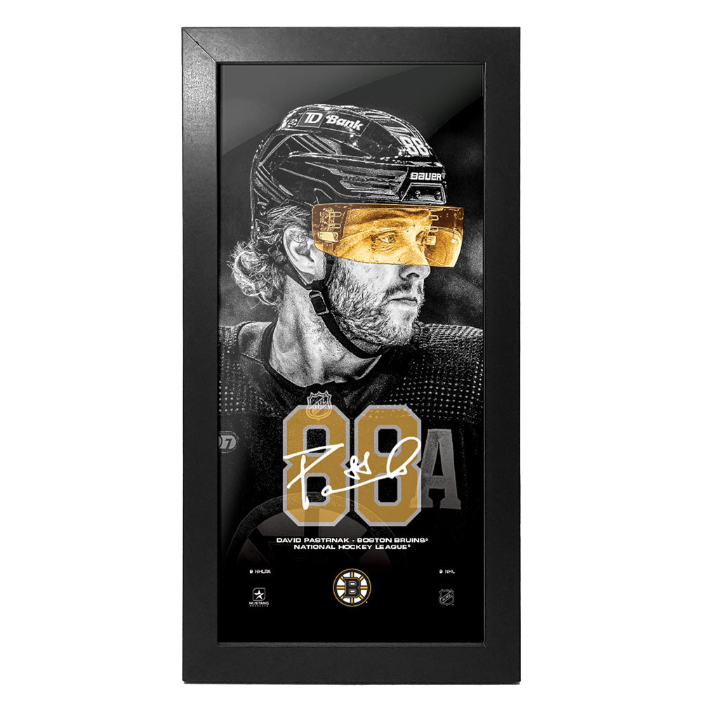 Boston Bruins David Pastrnak Neon Player Picture Frame 6 X13.75