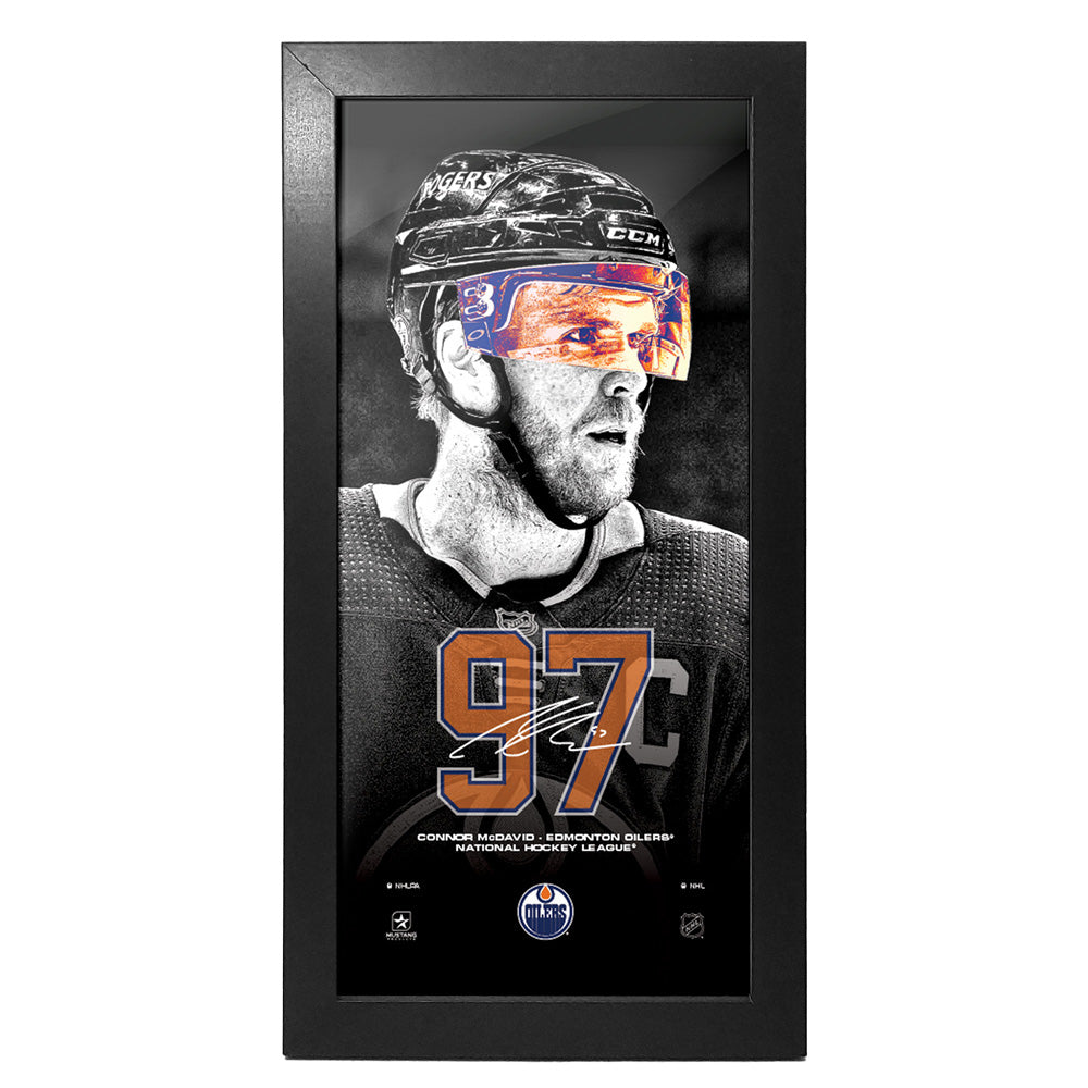 Oilers Connor Mcdavid Neon Player Picture Frame 6 X 13.75