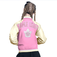 Starter Toronto Maple Leafs Scrimmage Youth Pink Satin Jacket