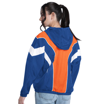 Women's Edmonton Oilers Starter Quarterback Fullzip Blue Jacket