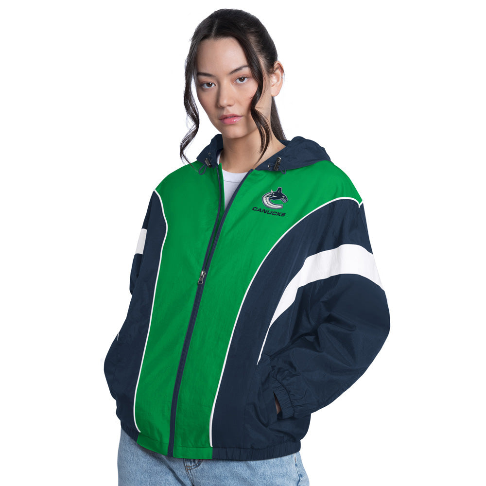 Starter Vancouver Canucks Quarterback Women's Blue Full Zip Jacket