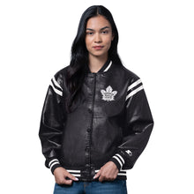 Starter Toronto Maple Leafs Women's Black Leather Jacket