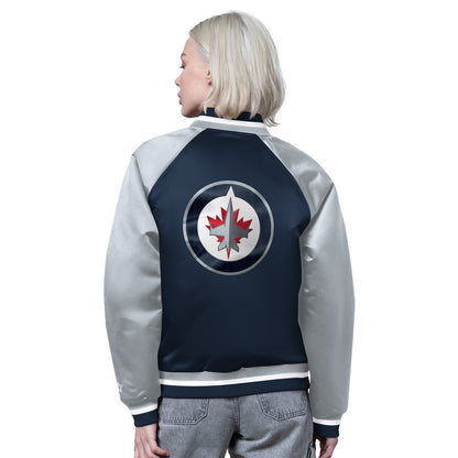 Starter Winnipeg Jets Fscore Women's Navy Jacket