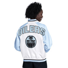 Women's Edmonton Oilers Starter Blitz Satin Jacket Blue